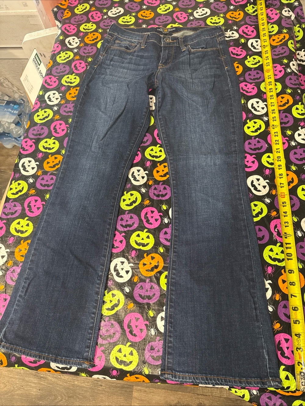 Lucky Brand Dark Blue Flared Wide-Leg Jeans